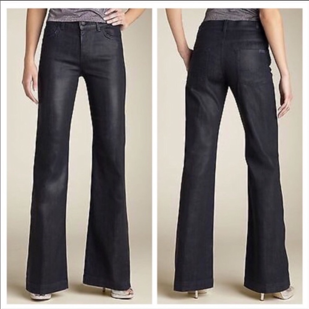 7 For All Mankind Ginger Flare Coated Jeans